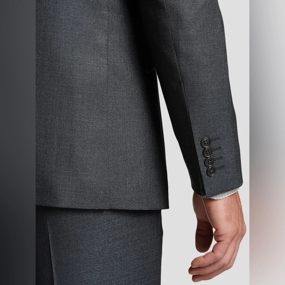Wilke-Rodriguez men's suit, size 38, standard, waist 32. Fitted jacket and